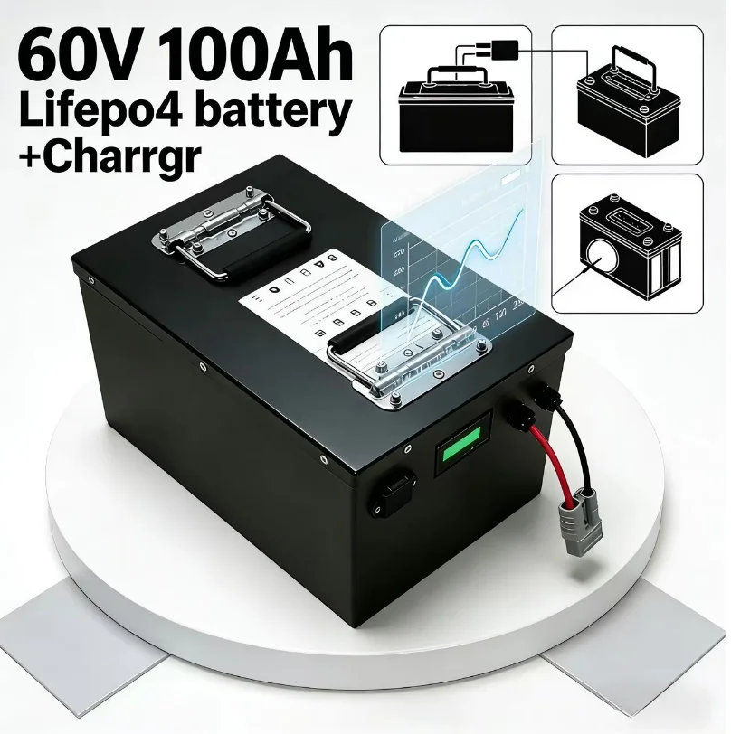 72V 40Ah Lifepo4 Battery Pack - 60V LiFePO4 Batterie 100Ah/120Ah/150Ah/200Ah | Bluetooth