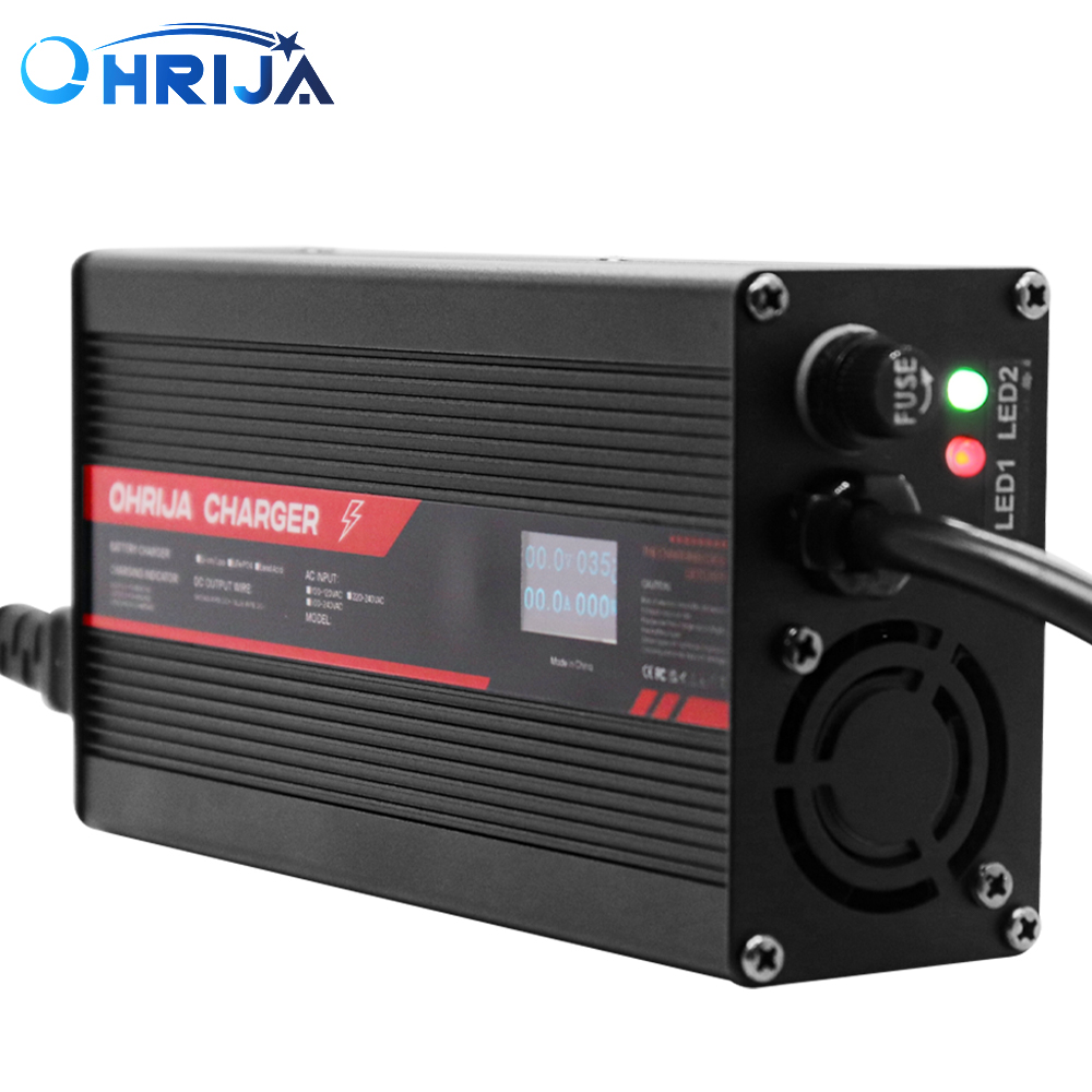 84V 20A Smart Charger - OHRIJA 67,2V 5A Lithium-Ionen-Ladegerät mit Smart-Aluminiumgehäuse,
