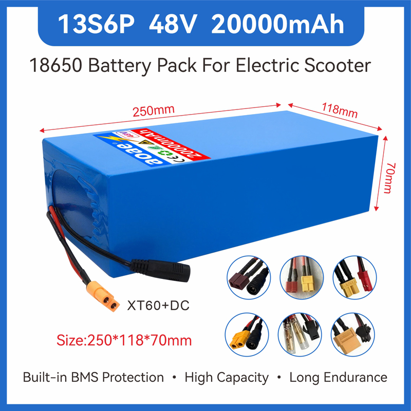 48V Elektroroller-Akku 13S6P 2 – 60V 50Ah Electric Scooter Battery Bewertung und Preis