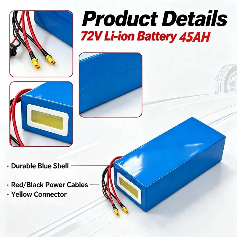 72V 45Ah Lithium-Ionen-Dreieck – 72V 40Ah Lifepo4 Battery Pack Bewertung und Preis