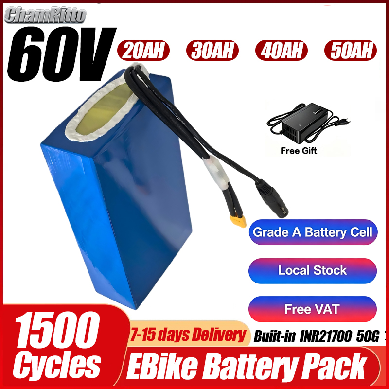 60V 1500W Elektrofahrrad 20ah  – 60V 50Ah Electric Scooter Battery Bewertung und Preis